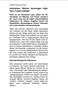 NOMEN Presse-Information