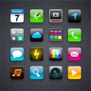Square modern app icons.